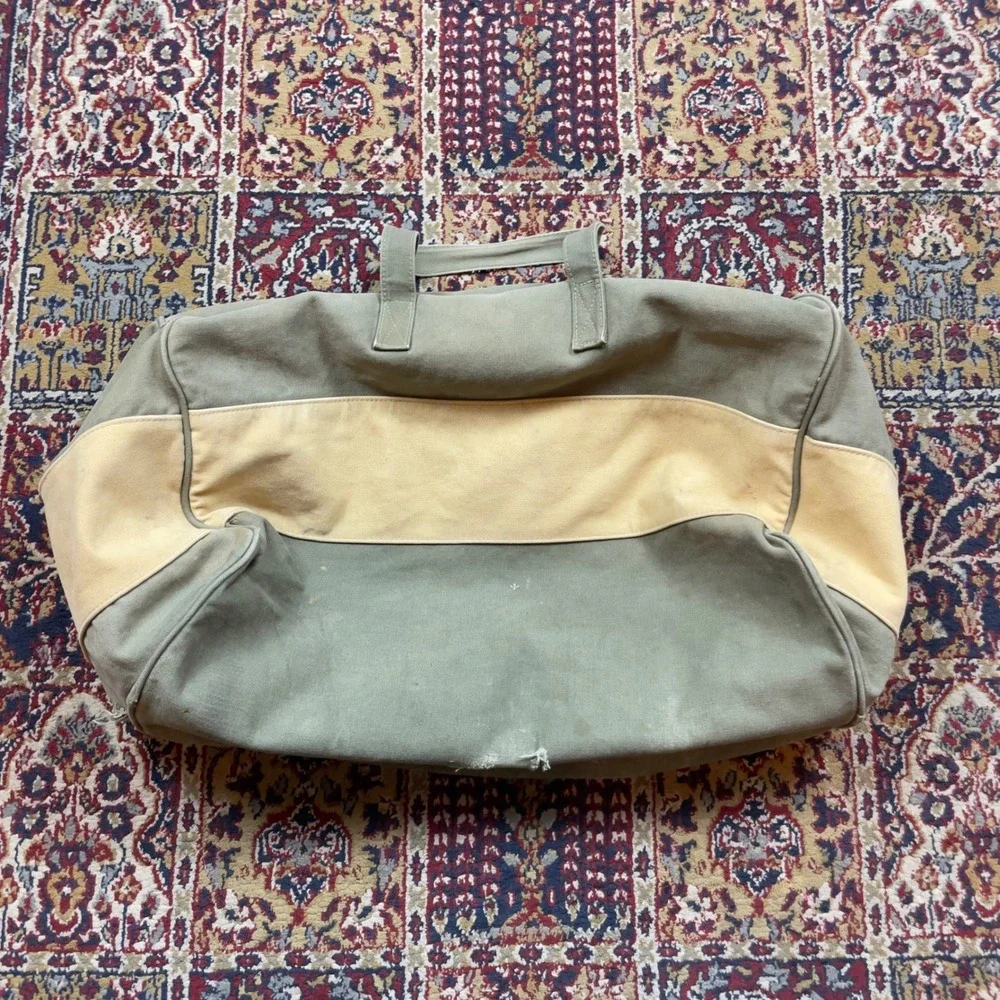 VTG‎ 70s 80s Banana Republic Canvas Duffle Bag Polar Expedition Antarctica Olive
